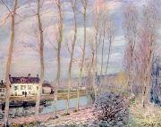 Alfred Sisley Loing Kanal painting